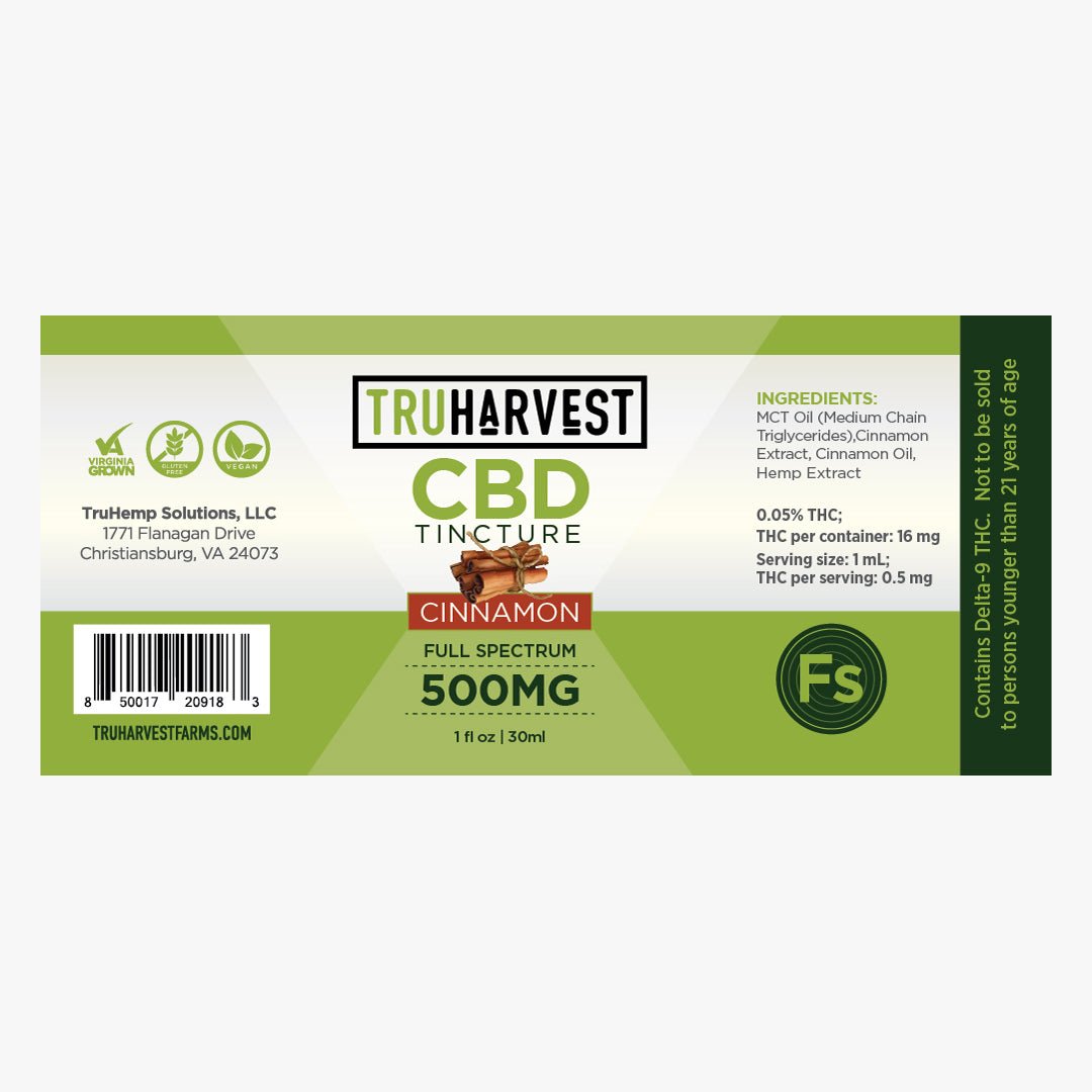 Full Spectrum CBD Tincture - TruHarvest Farms