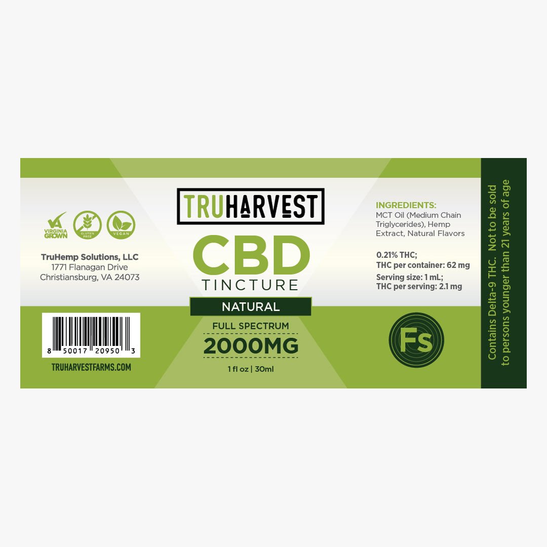 Full Spectrum CBD Tincture - TruHarvest Farms