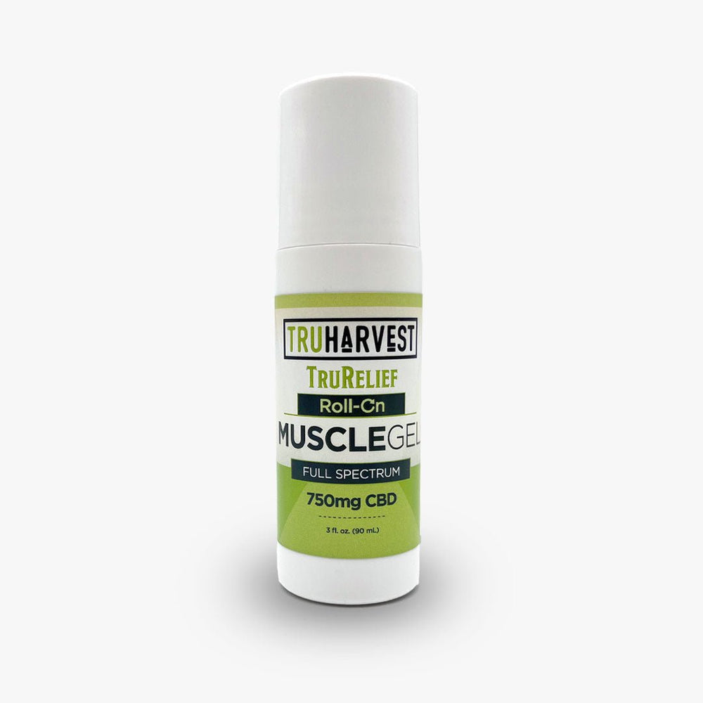TruRelief CBD Roll - on Muscle Gel Full Spectrum - 750 mg 3 oz - TruHarvest Farms