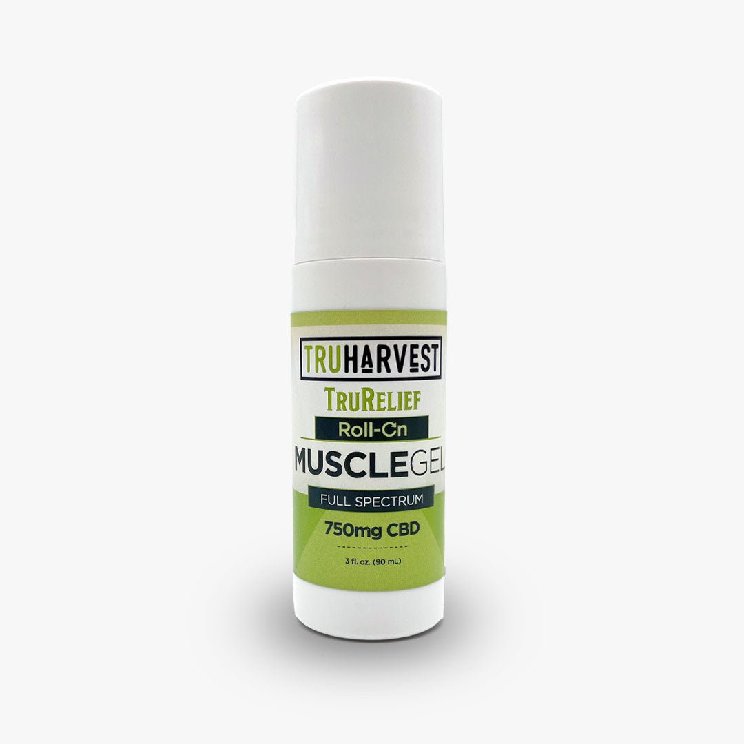 TruRelief CBD Roll - on Muscle Gel Full Spectrum - 750 mg 3 oz - TruHarvest Farms
