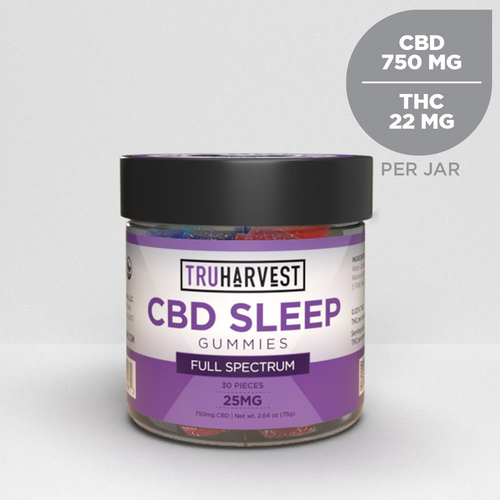 Full Spectrum CBD Sleep Gummies - 30 Pack - TruHarvest Farms